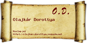Olajkár Dorottya névjegykártya